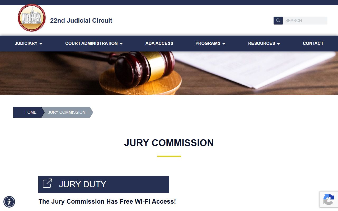 McHenry County jury commission page for court records and juror service
