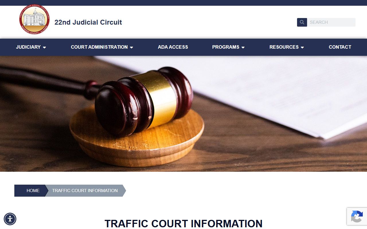 McHenry County traffic court information page for citations and court records