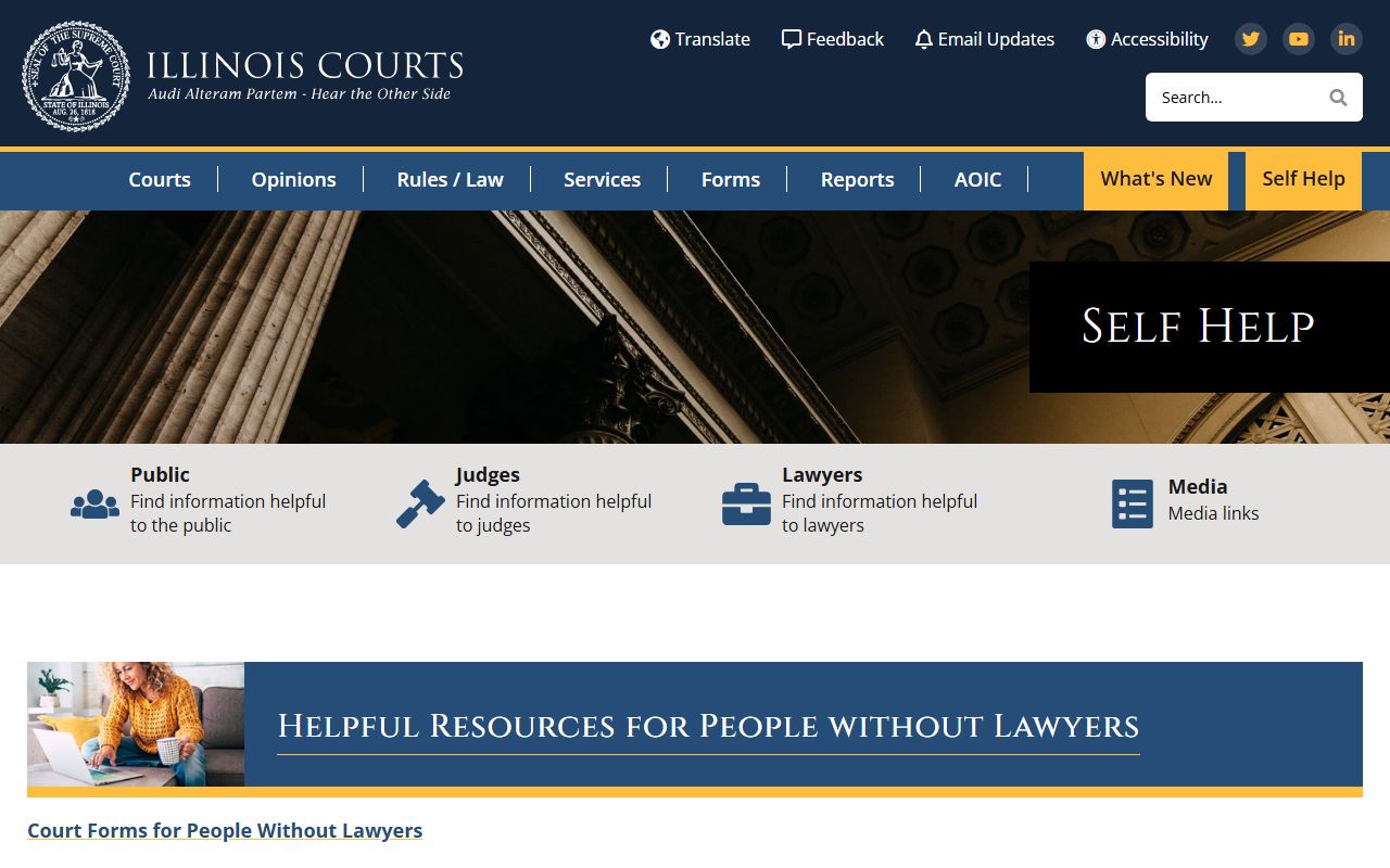 McHenry County court records Illinois Courts self-help page