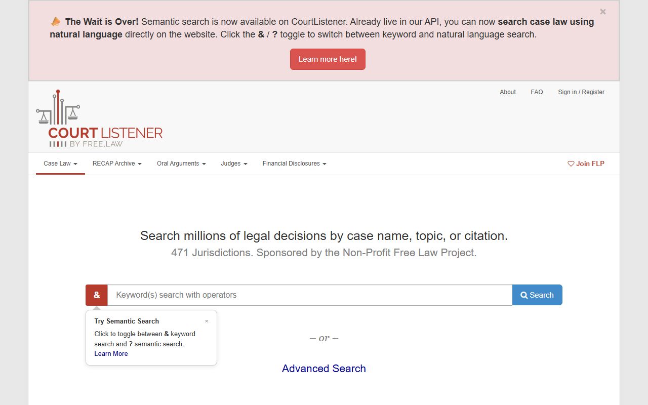 CourtListener federal records page for McHenry County criminal records