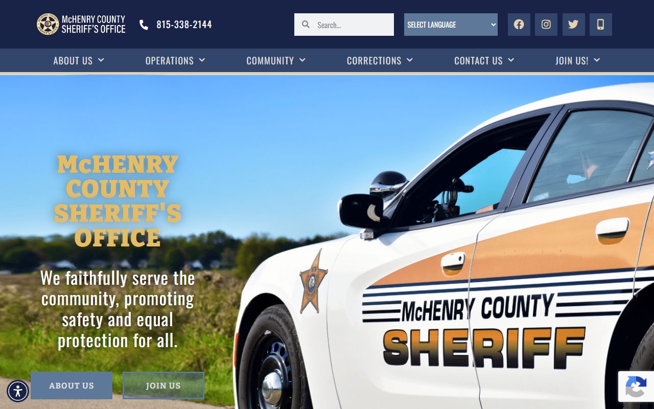 McHenry County inmate records Sheriff's Office homepage